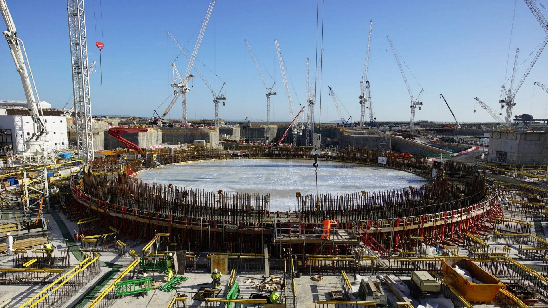 Backdrop for Building Britain's Biggest Nuclear Power Station
