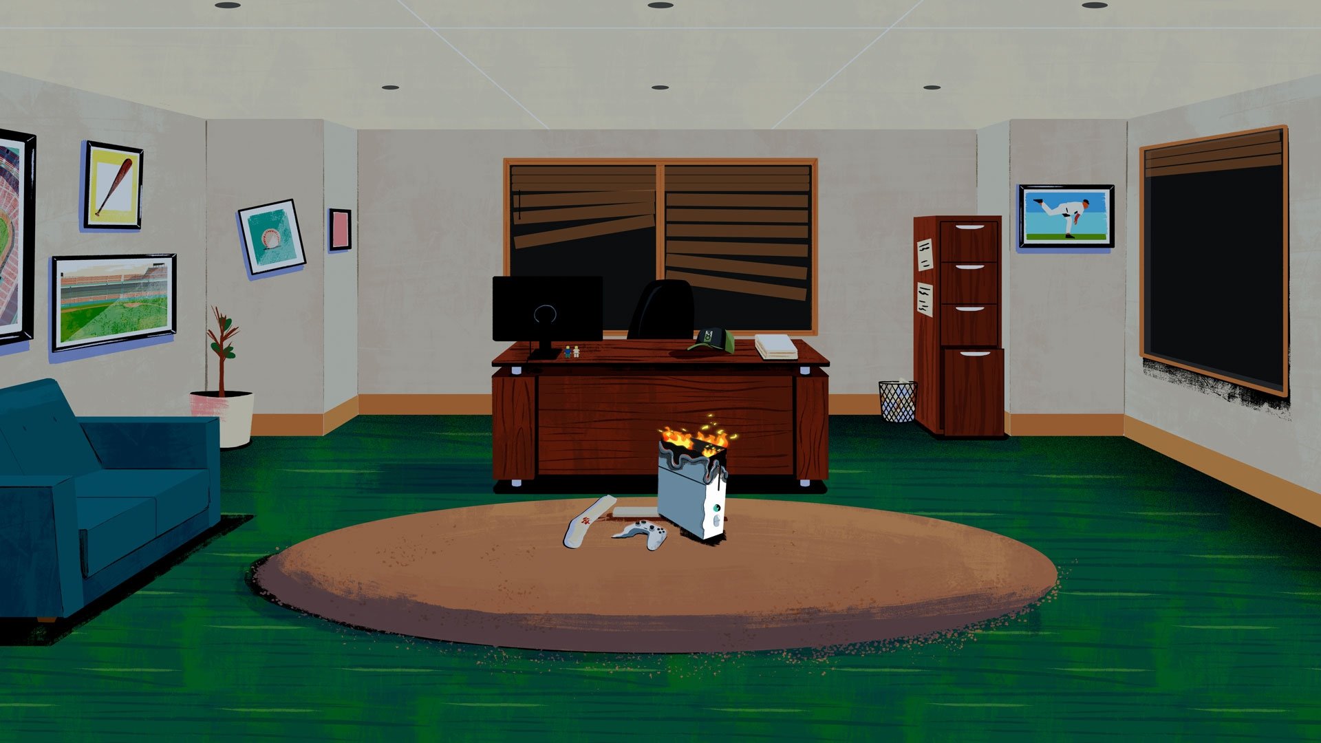 Backdrop for Curt Schilling's Imperfect Game