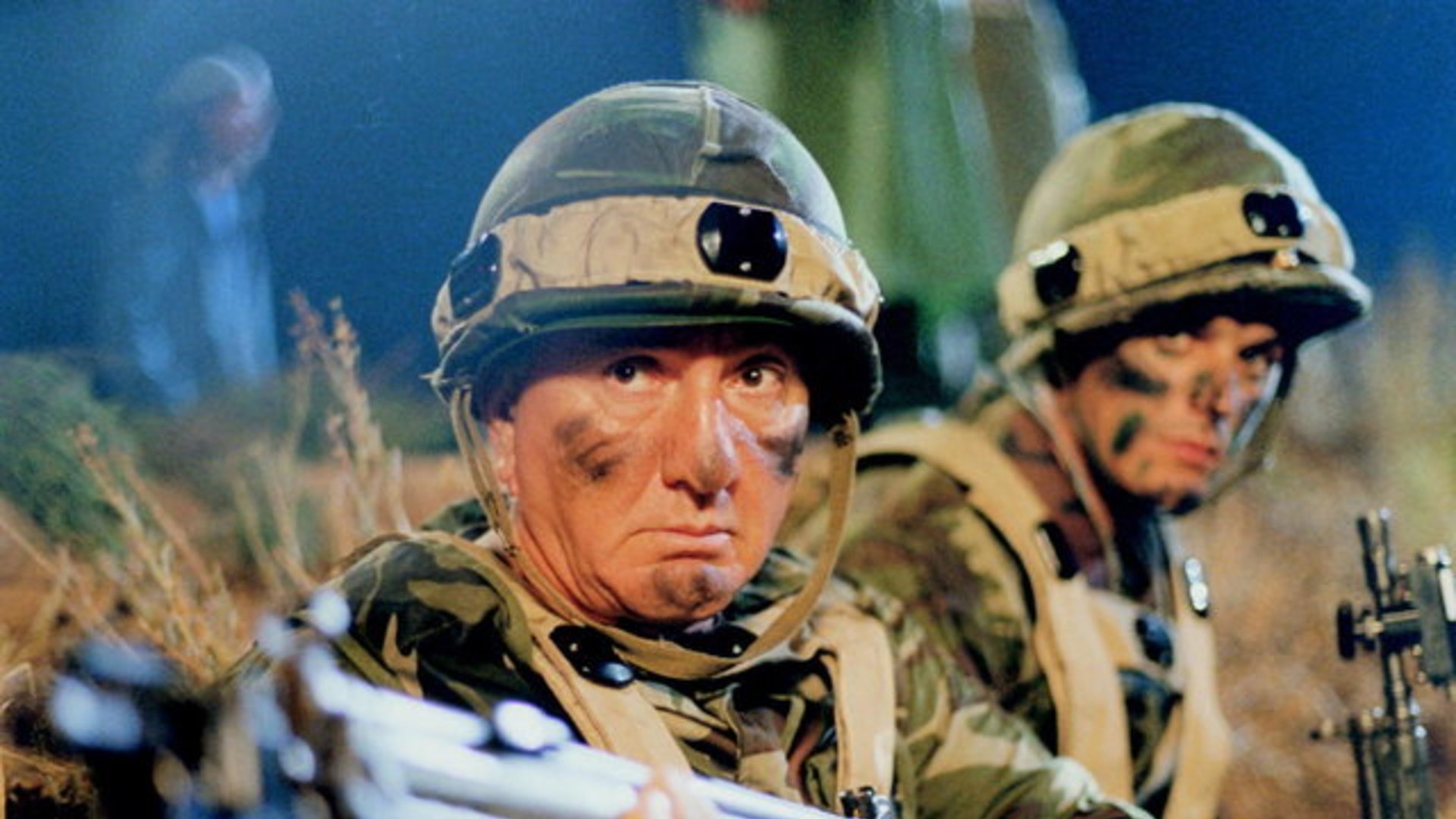 Backdrop for He's in the Army Now